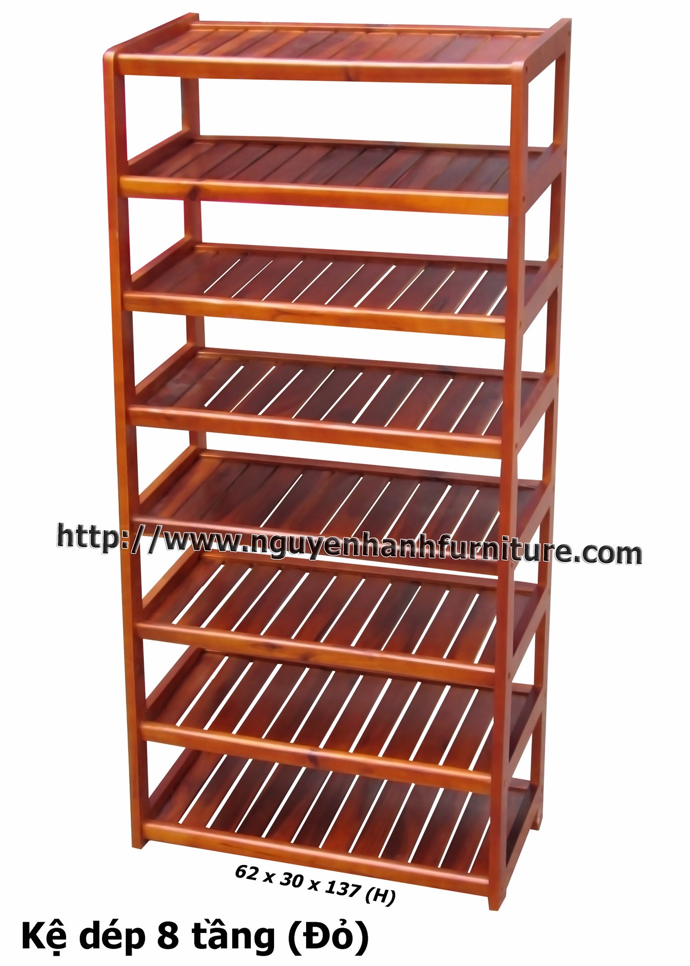 Name product: 8 storey Shoeshelf with sparse blades (yellow) - Dimensions: 62 x 30 x 137 (H) - Description: Wood natural rubber